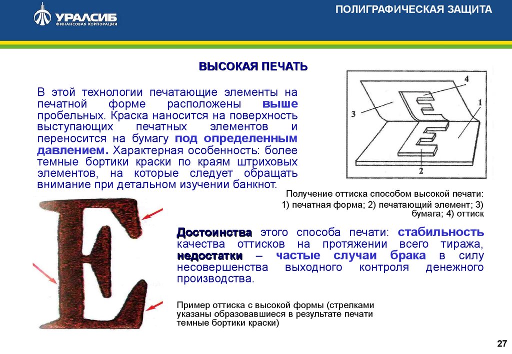 Печатная форма с рисунком. Что такое метод высокой печати на банкнотах. Способ высокой печати на банкнотах банка. Печатные и пробельные элементы. Полиграфические элементы защиты.